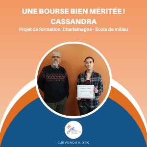 Cassandra, récipiendaires d'une bourse de formation du CJE - 2021-2022